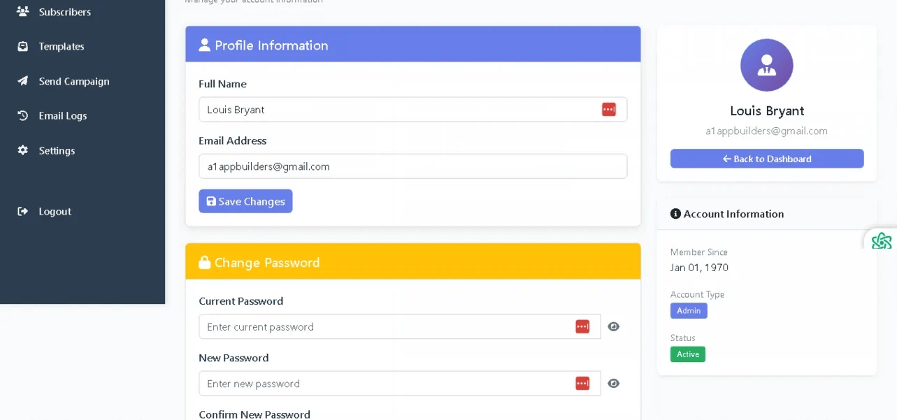 PHP Email Subscriber Program