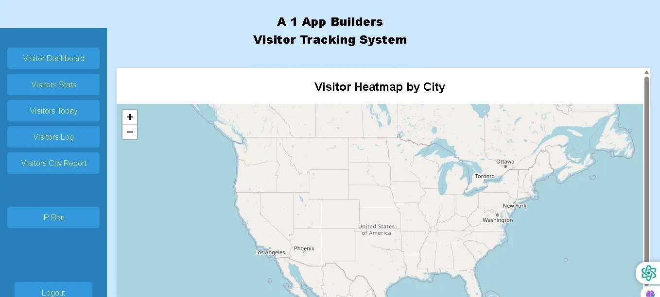PHP Visitors Tracker System